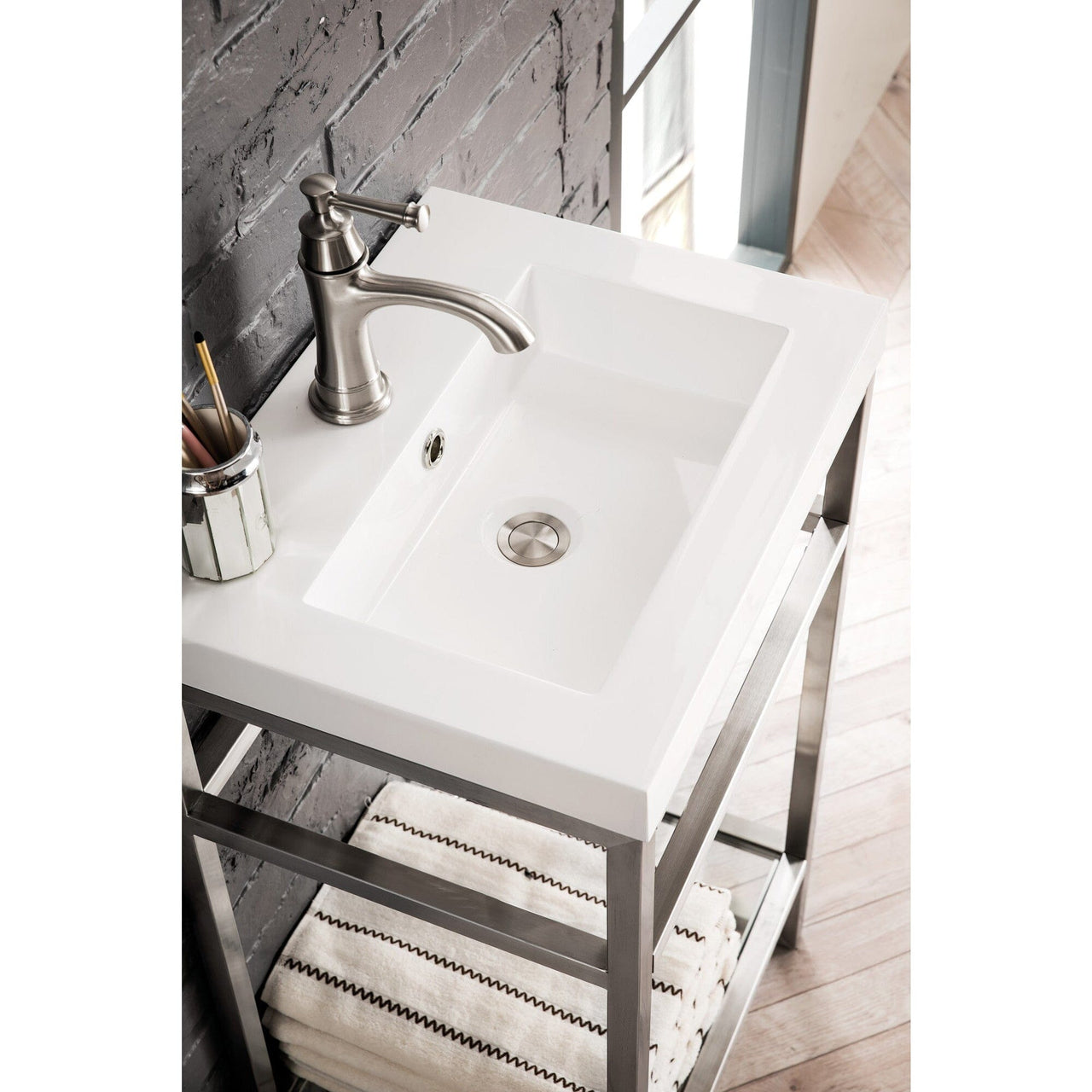 James Martin Boston 20" Stainless Steel Sink Console Console James Martin 