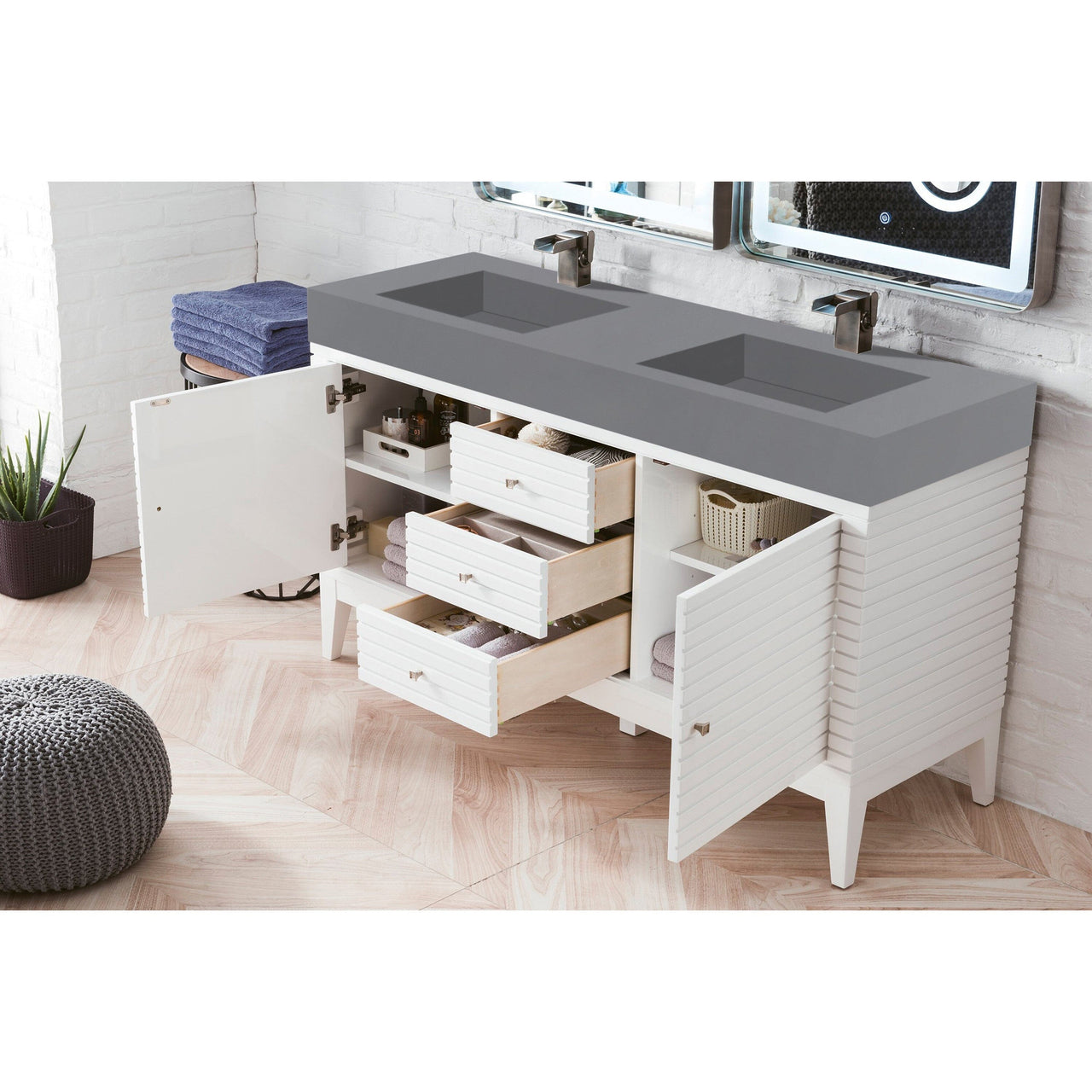 James Martin Linear 59" Double Vanity Vanity James Martin 