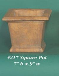 Square Pot Cast Stone Outdoor Garden Planter Planter Tuscan 
