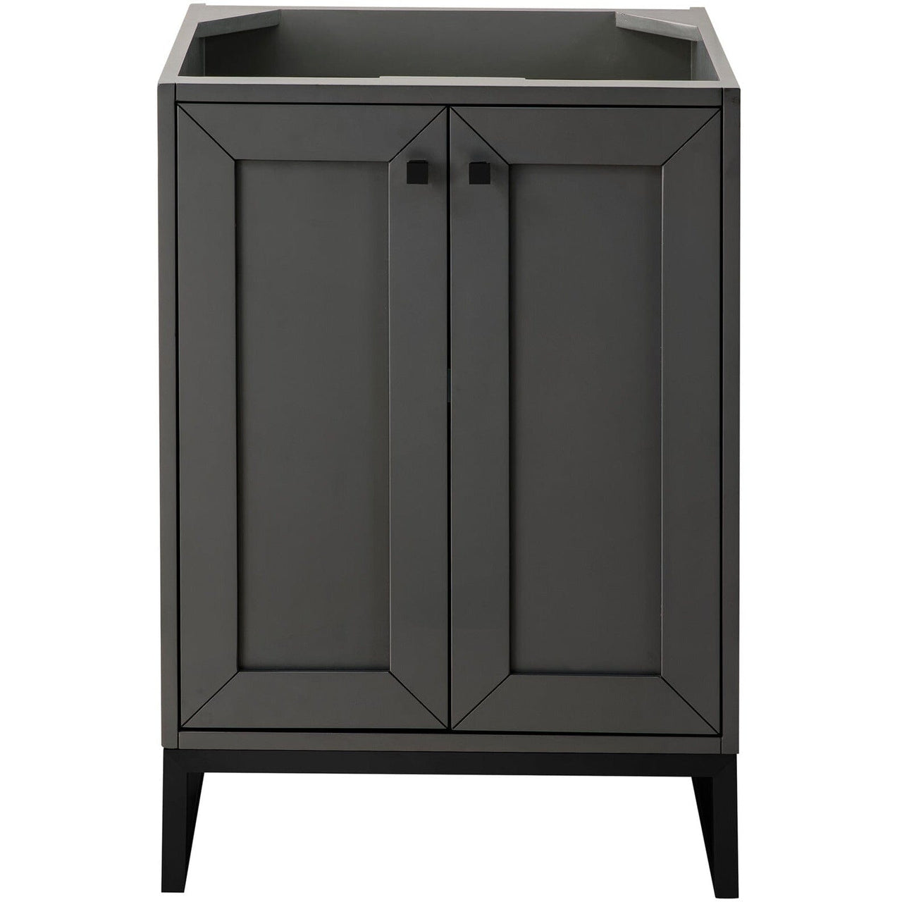 James Martin Chianti 24" Single Vanity Vanity James Martin Mineral Grey - Matte Black Cabinet Only 