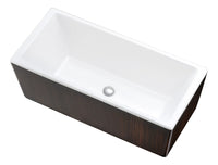 Thumbnail for ANZZI Rook Series 5.69 ft. Freestanding Bathtub in Mahogany FreeStanding Bathtub ANZZI 