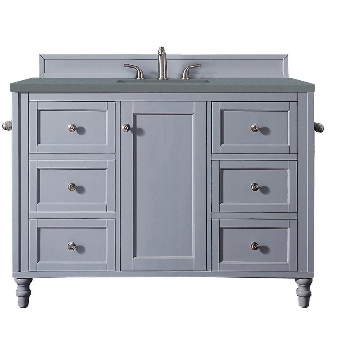 James Martin Copper Cove Encore 48" Single Vanity Vanity James Martin Silver Gray w/ 3 CM Cala Blue Quartz Top 