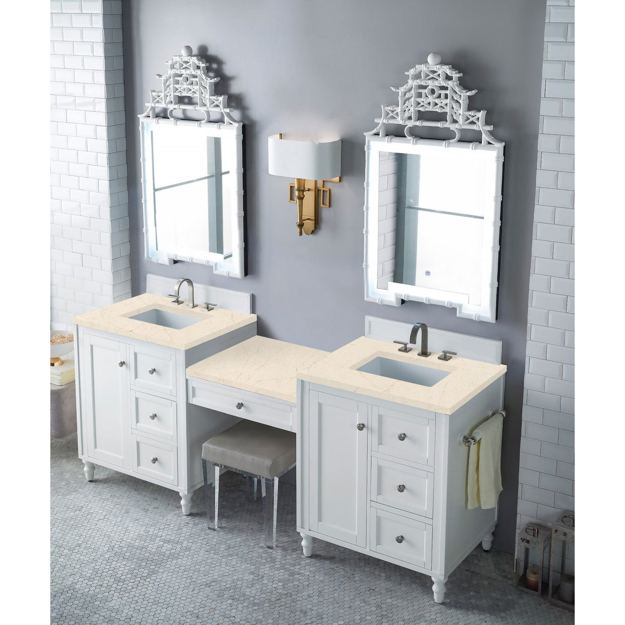 James Martin Copper Cove Encore 86" Double Vanity Set Vanity James Martin 