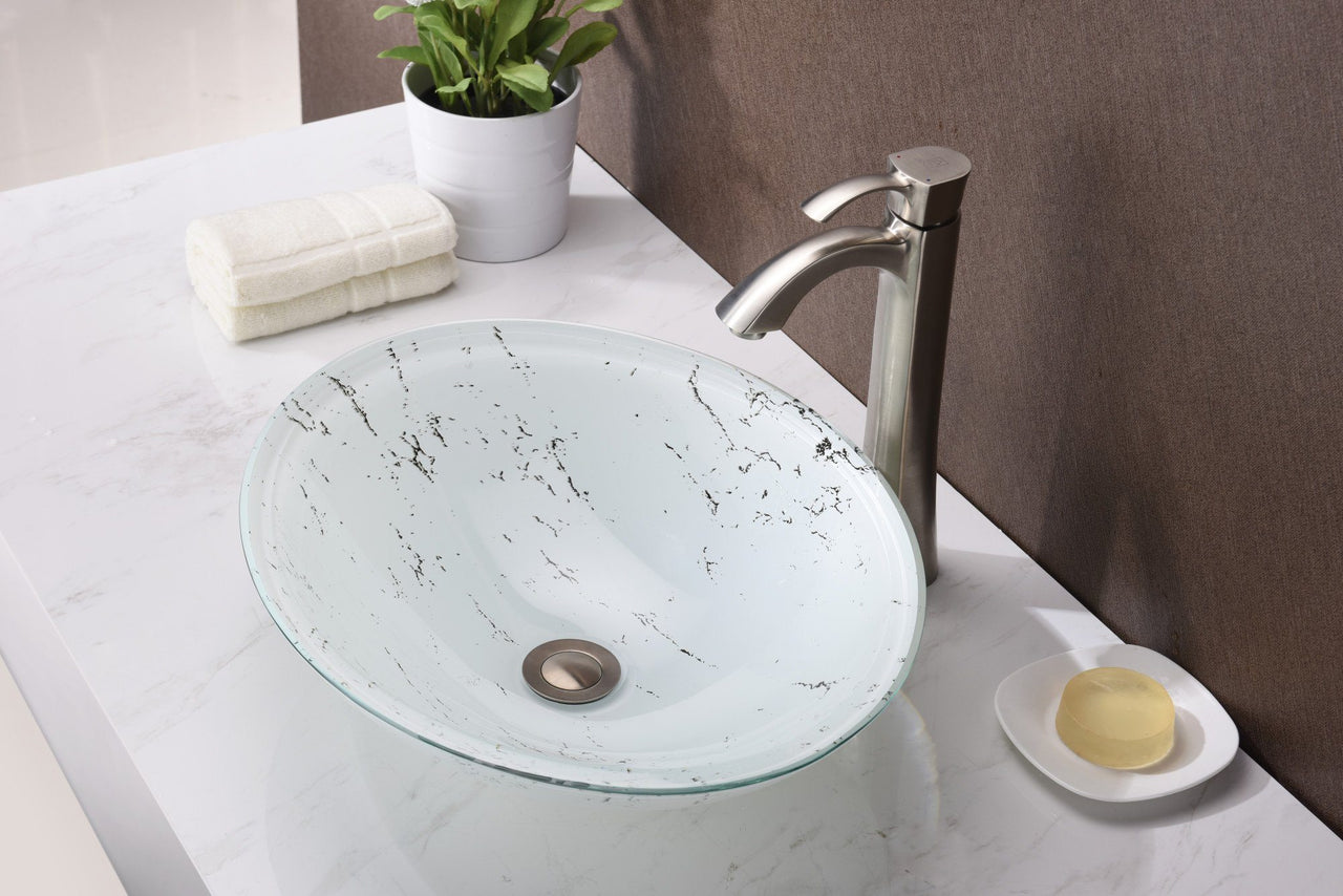 ANZZI Marbela Series LS-AZ178 Vessel Sink - Glass Bathroom Sink ANZZI 
