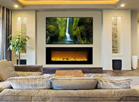 Thumbnail for Touchstone Sideline 60” Wide (Wall inset design) Wall Mounted Electric Electric Fireplace Touchstone 