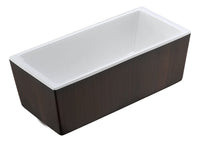 Thumbnail for ANZZI Rook Series 5.69 ft. Freestanding Bathtub in Mahogany FreeStanding Bathtub ANZZI 