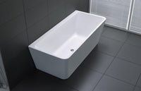 Thumbnail for ANZZI Strait Series 5.58 ft. Freestanding Bathtub in White FreeStanding Bathtub ANZZI 
