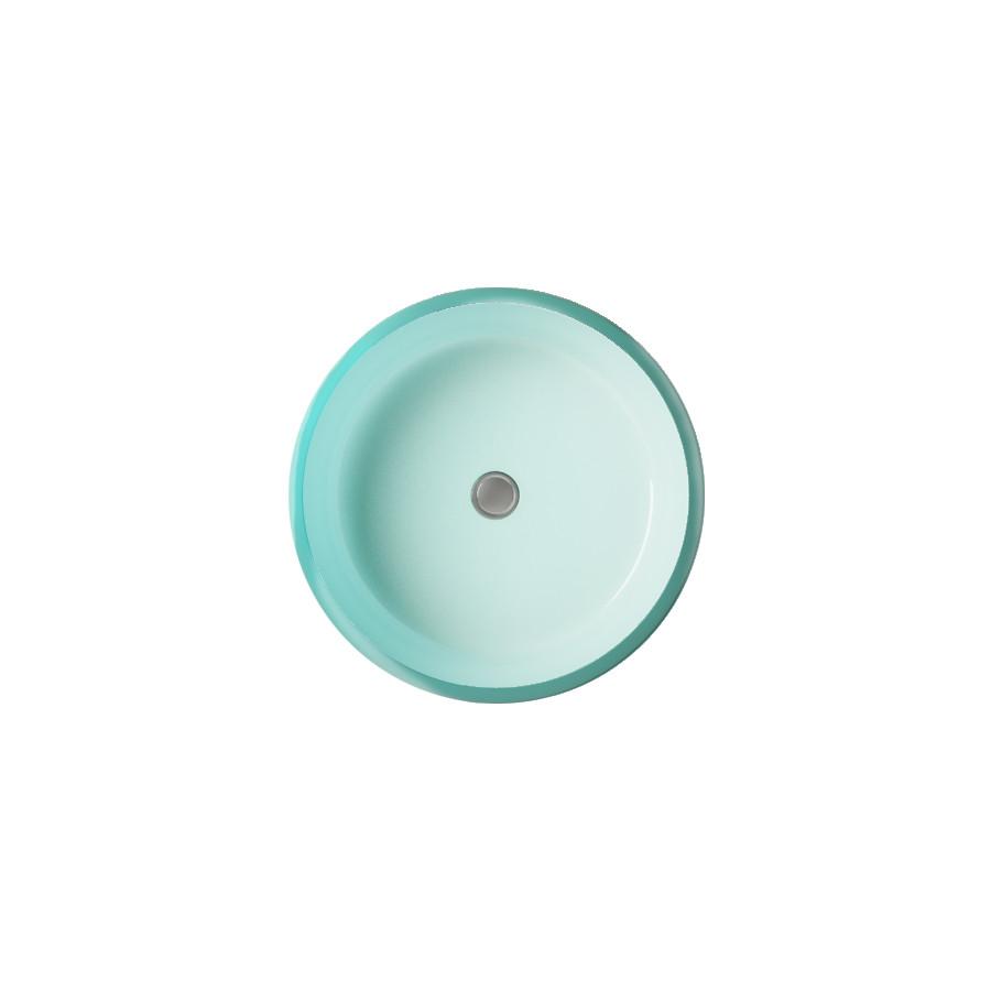 Cantrio Glass Double Layered Green Vessel SInk Glass Series Cantrio 