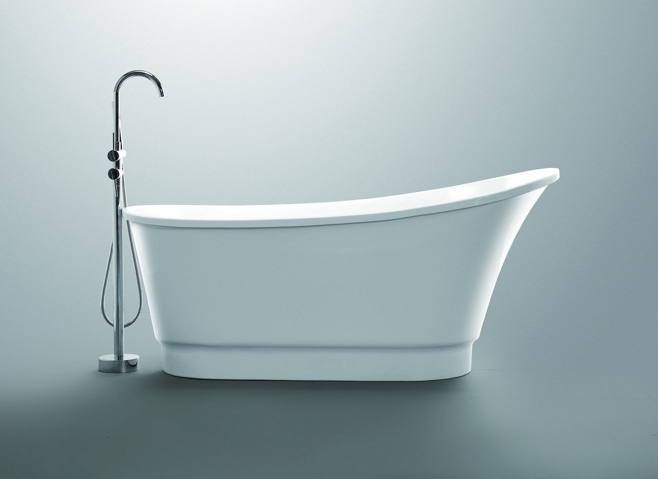 ANZZI Prima Series 5.58 ft. Freestanding Bathtub in White FreeStanding Bathtub ANZZI 