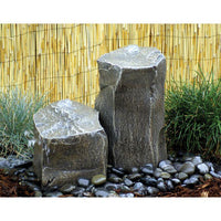 Thumbnail for GFRC Bubbling Boulders LA6125K Twin Peaks Fountain Kit Fountain Blue Thumb 