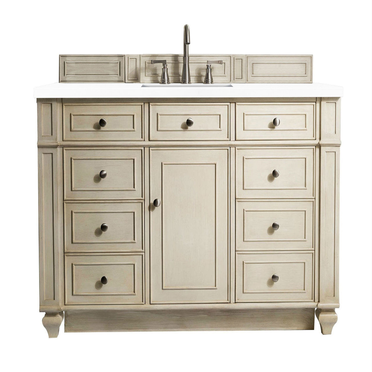 James Martin Bristol 48" Single Vanity Vanity James Martin Vintage Vanilla w/ 3 CM Classic White Quartz Top 