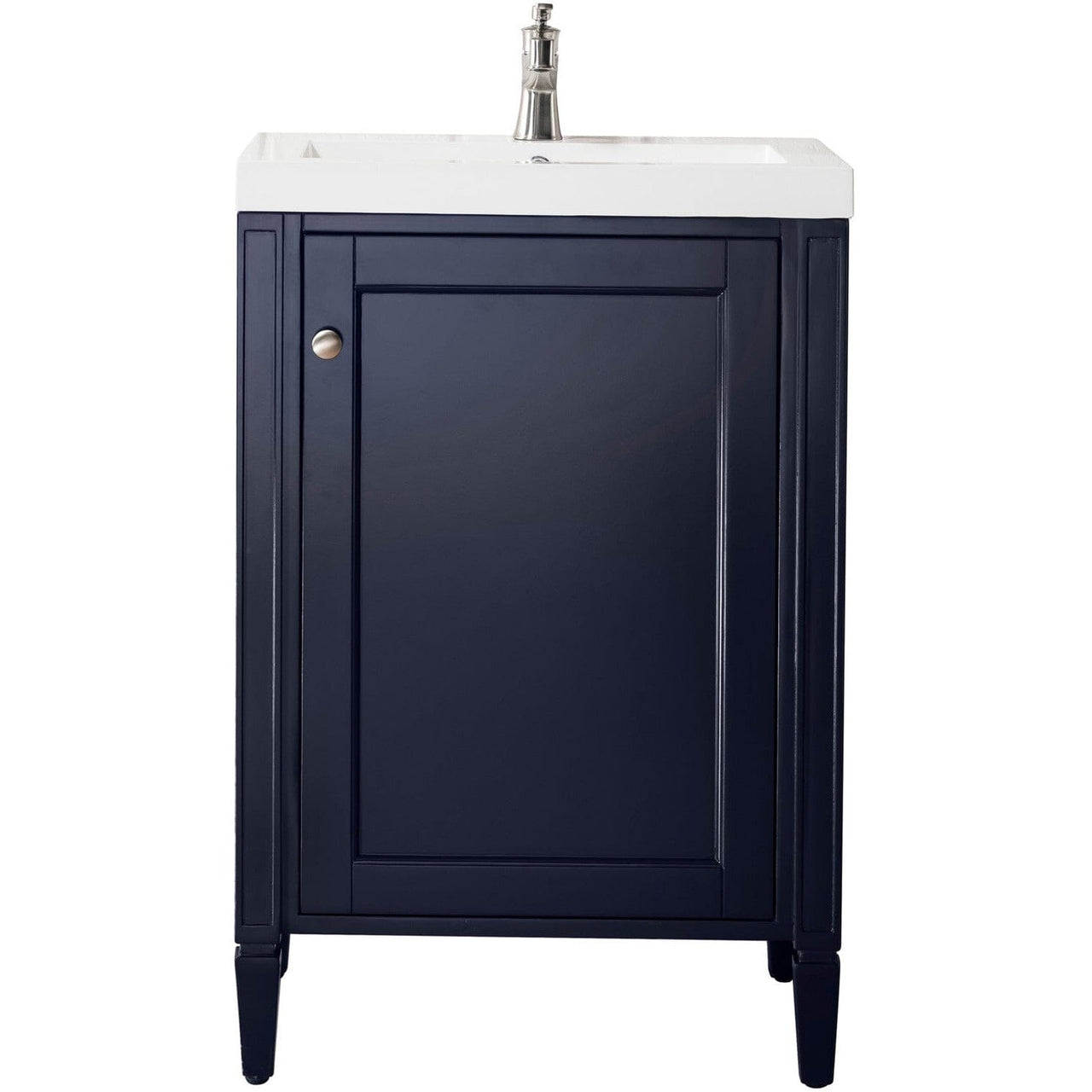 James Martin Britannia 24" Single Vanity Vanity James Martin Navy Blue w/ White Glossy Composite Countertop 