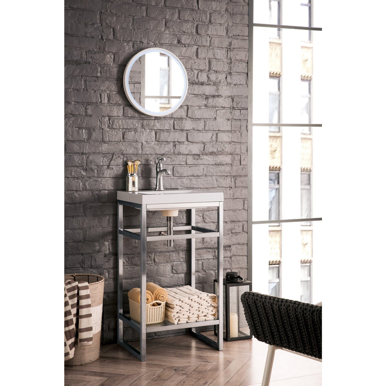 James Martin Boston 20" Stainless Steel Sink Console Console James Martin 