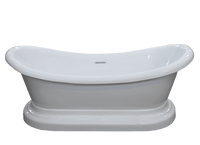 Thumbnail for ANZZI Ruby Series 5.9 ft. Freestanding Bathtub in White FreeStanding Bathtub ANZZI 