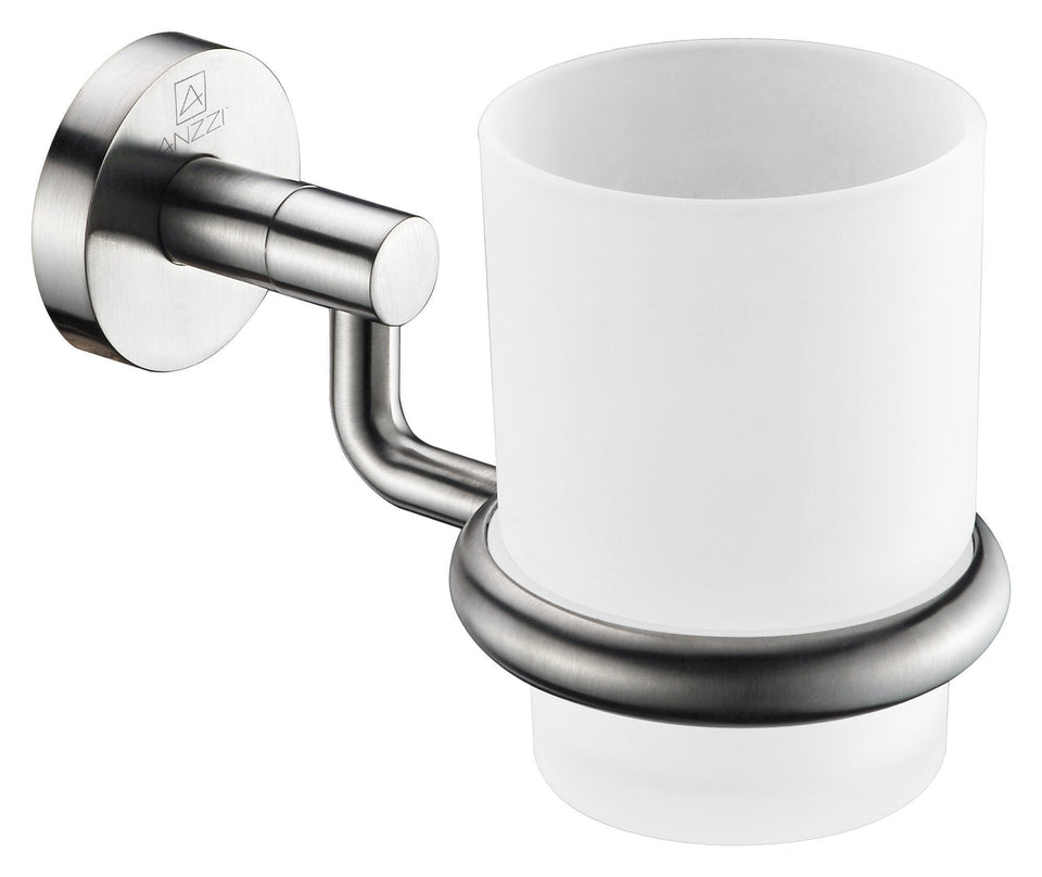 Caster Series 7.01 in. Toothbrush Holder in Brushed Nickel Caster Series 7.01 in. Toothbrush Holder in Brushed Nickel