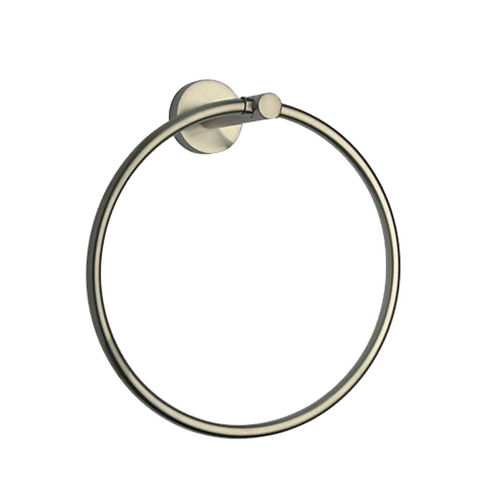 Latoscana Atlanta Towel Ring In A Brushed Nickel Finish towel rings Latoscana 