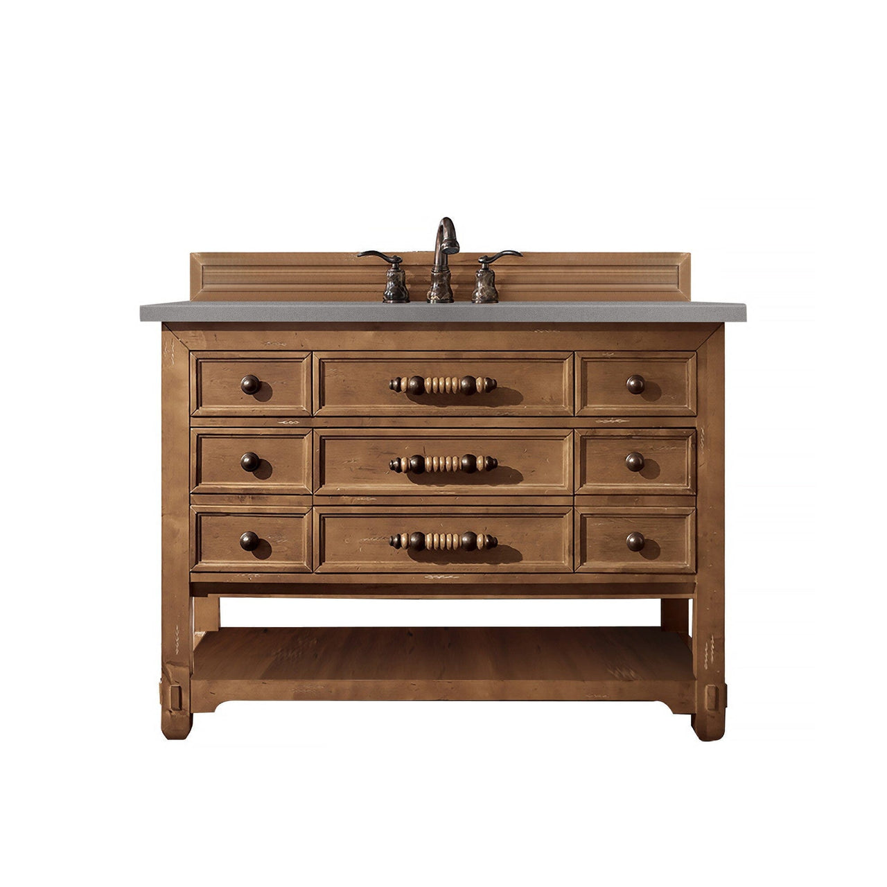 James Martin Malibu 48" Single Vanity Vanity James Martin Honey Alder w/ 3 CM Grey Expo Quartz Top 