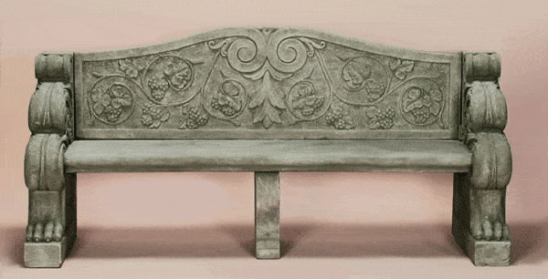 Villa Antinori Outdoor Cast Stone Garden Bench Benches Tuscan 