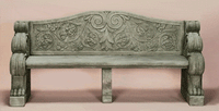 Thumbnail for Villa Antinori Outdoor Cast Stone Garden Bench Benches Tuscan 