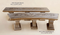 Thumbnail for Vitis Outdoor Cast Stone Garden Bench Benches tuscan 