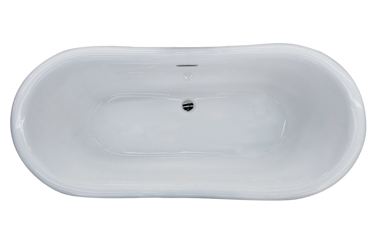 ANZZI Ruby Series 5.9 ft. Freestanding Bathtub in White FreeStanding Bathtub ANZZI 