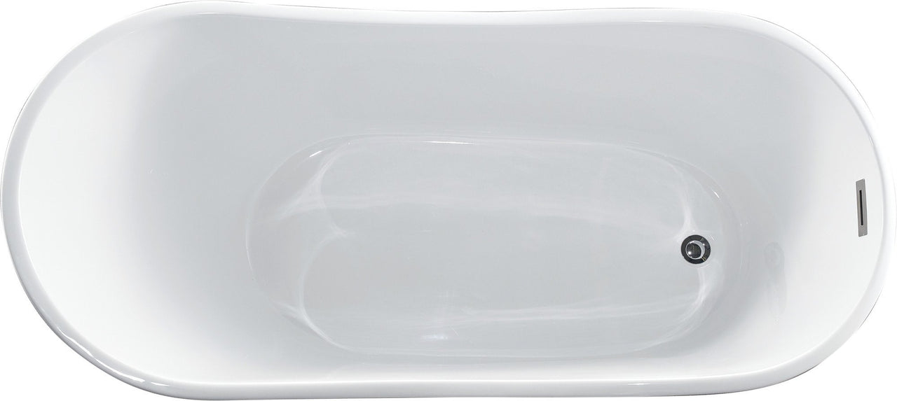 ANZZI Kahl Series 5.58 ft. Freestanding Bathtub in White FreeStanding Bathtub ANZZI 