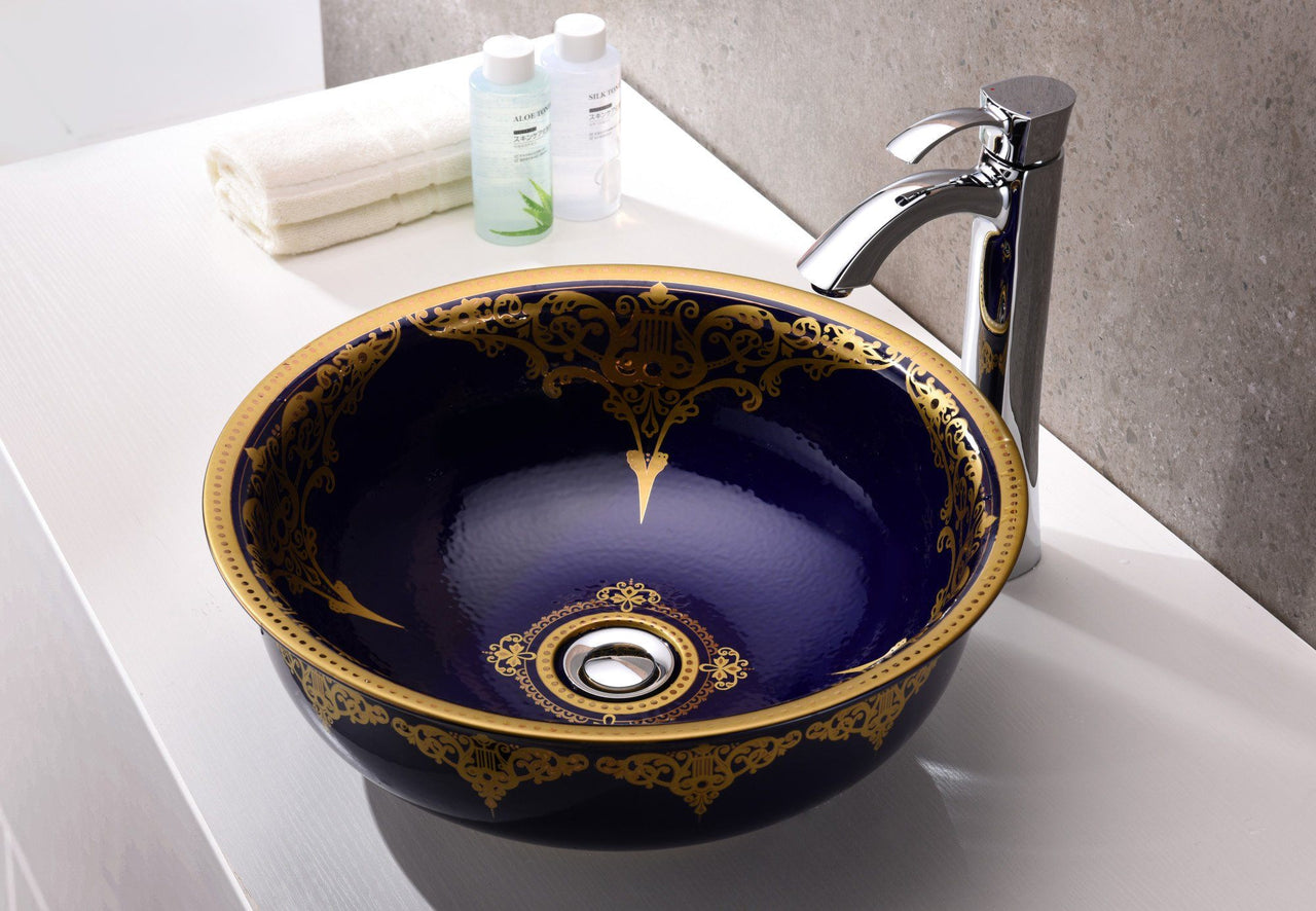 ANZZI Scepter Series LS-AZ187 Vessel Sink - Glass Bathroom Sink ANZZI 