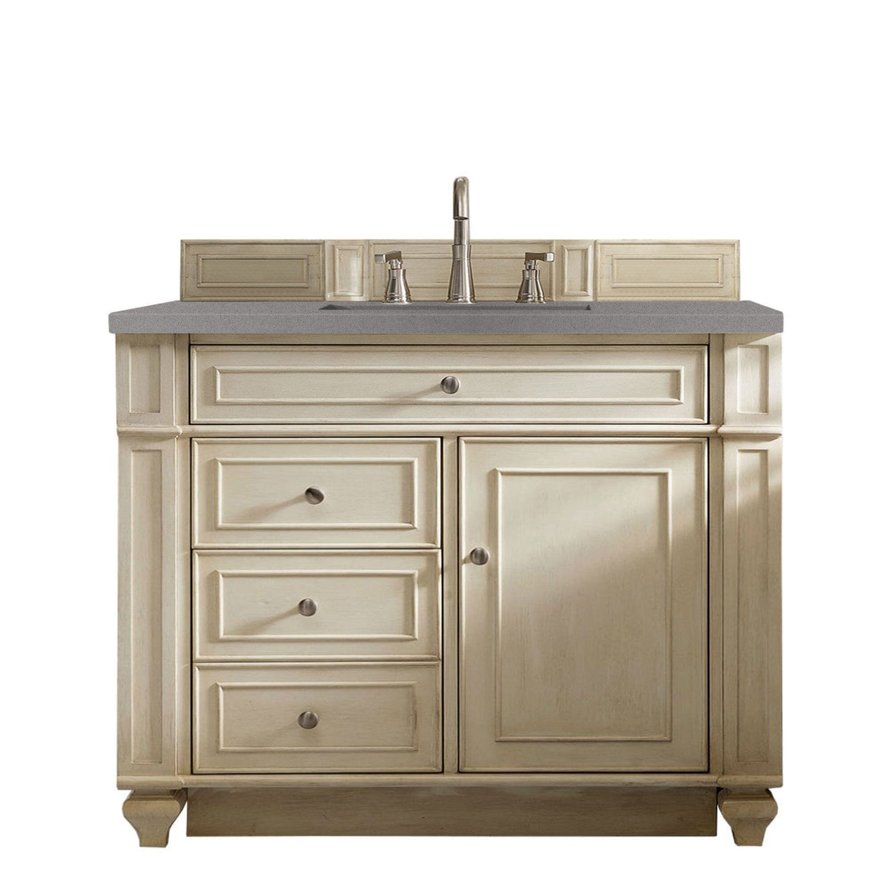 James Martin Bristol 36" Single Vanity Vanity James Martin Vintage Vanilla w/ 3 CM Grey Expo Quartz Top 