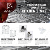 Thumbnail for ANZZI MOORE Series KAZ3220-130 Kitchen Sink Kitchen Sink ANZZI 