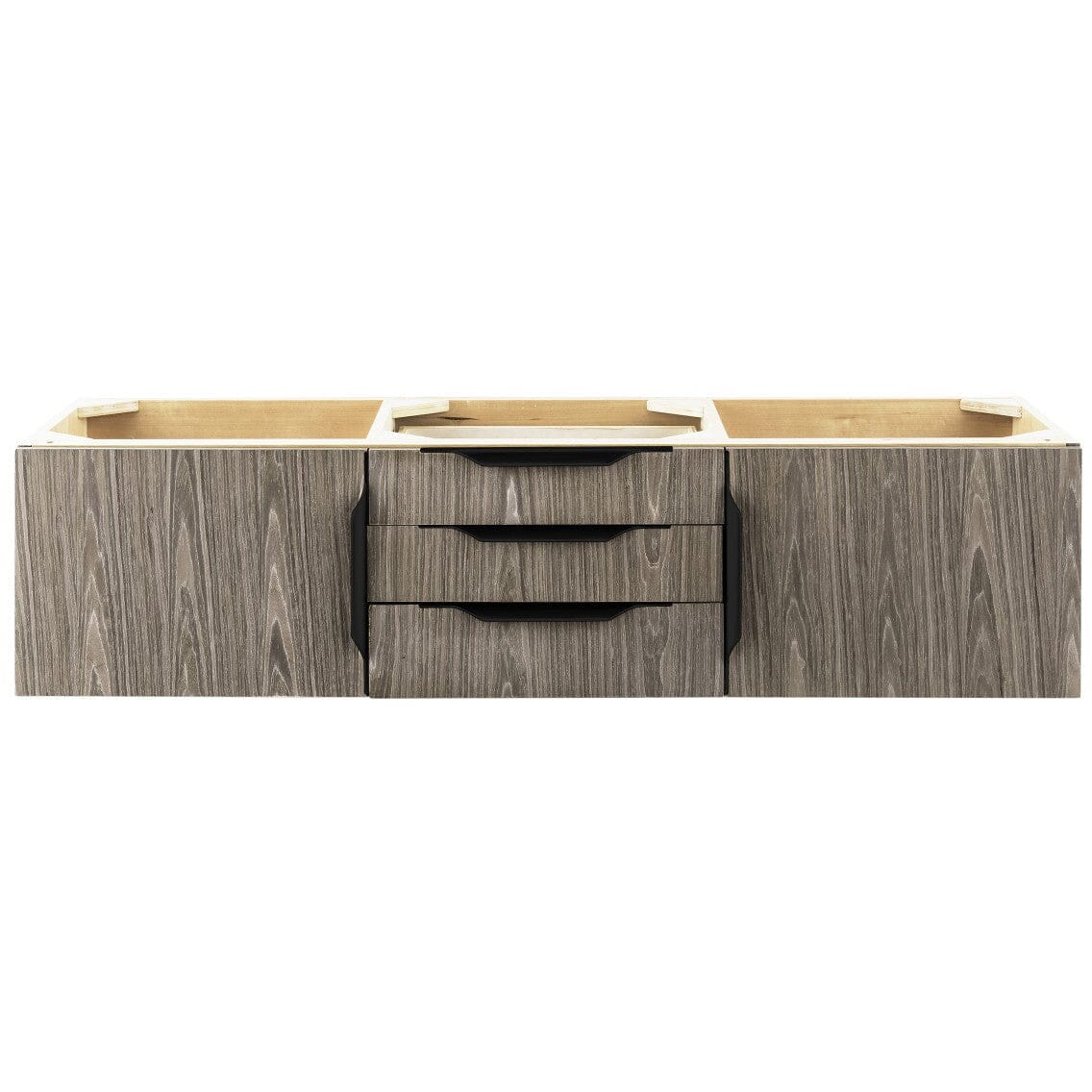 James Martin Mercer Island 59" Double Vanity Vanity James Martin Ash Gray - Matte Black Cabinet Only 