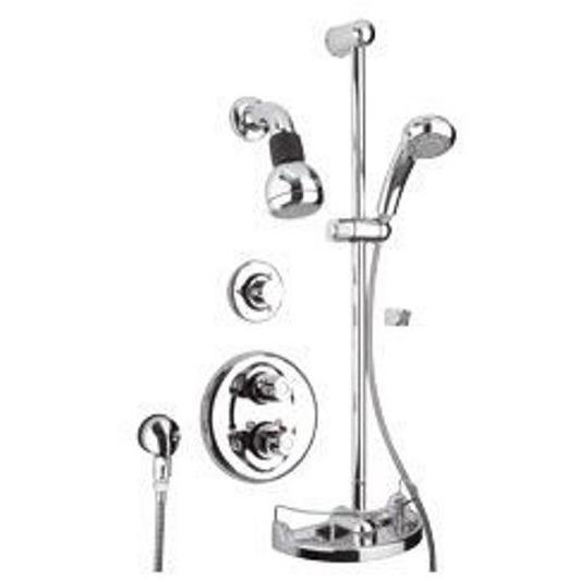 Latoscana Water Harmony Shower System Option 3 In A Chrome finish bathtub and showerhead faucet systems Latoscana 