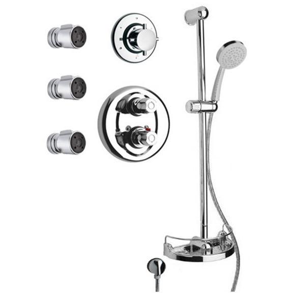 Latoscana Water Harmony Shower System Option 6 In A Chrome Finish bathtub and showerhead faucet systems Latoscana 