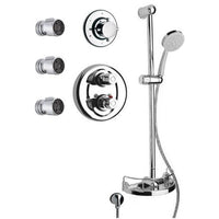 Thumbnail for Latoscana Water Harmony Shower System Option 6 In A Chrome Finish bathtub and showerhead faucet systems Latoscana 