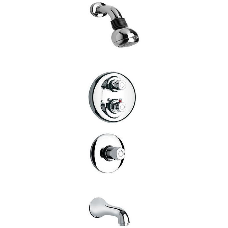 Latoscana Water Harmony Shower System Option 5 in a Chrome finish bathtub and showerhead faucet systems Latoscana 