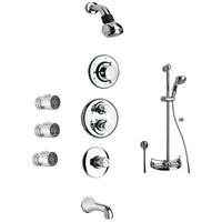 Thumbnail for Latoscana Water Harmony Shower System Option 8 in a Brushed Nickel finish bathtub and showerhead faucet systems Latoscana 