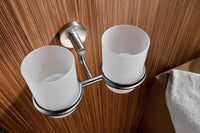 Thumbnail for ANZZI Caster Series Double Toothbrush holder in Brushed Nickel Toothbrush Holder ANZZI 