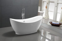 Thumbnail for ANZZI Reginald Series 5.67 ft. Freestanding Bathtub in White FreeStanding Bathtub ANZZI 