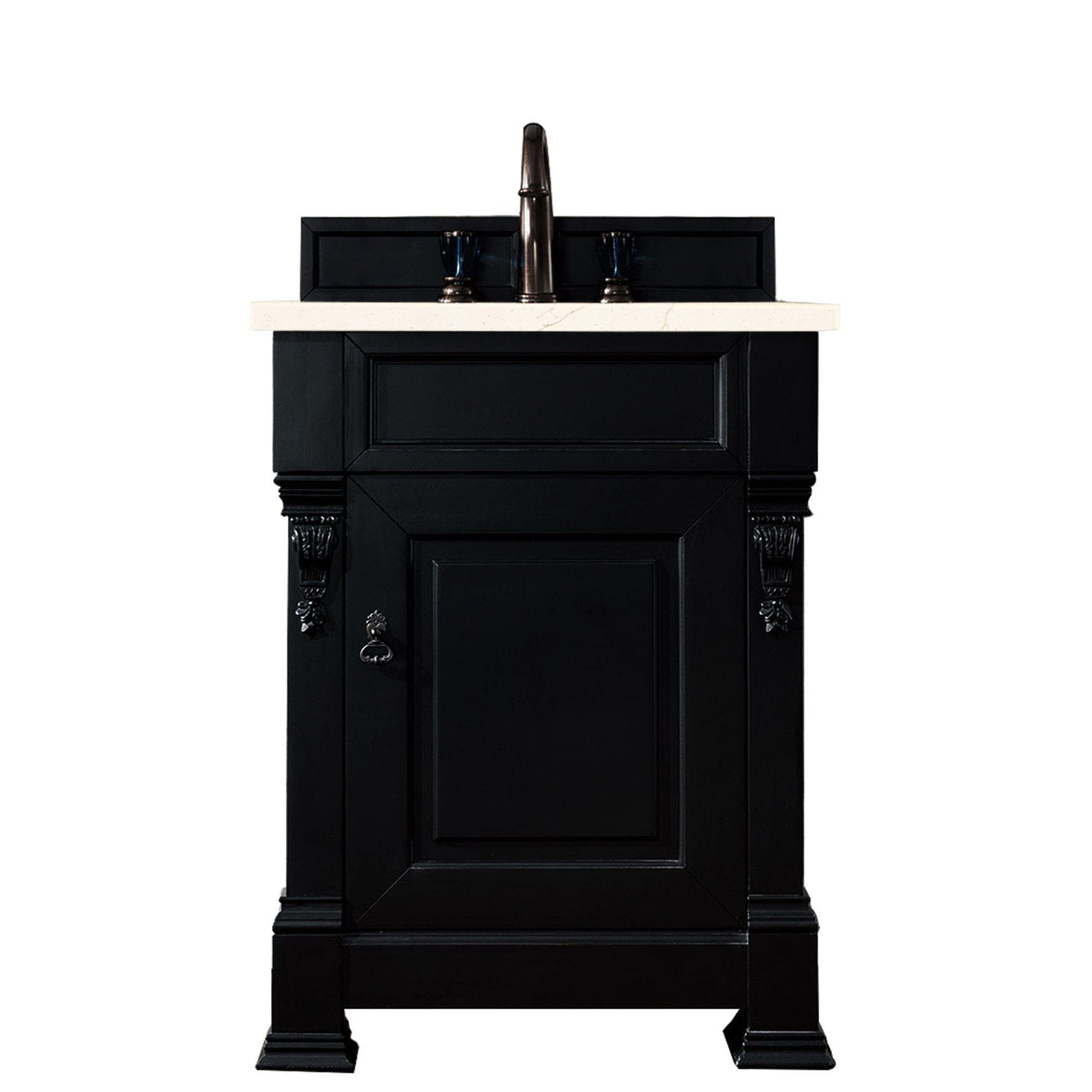 James Martin Brookfield 26" Single Vanity Vanities James Martin Antique Black w/ 3 CM Eternal Marfil Quartz Top 