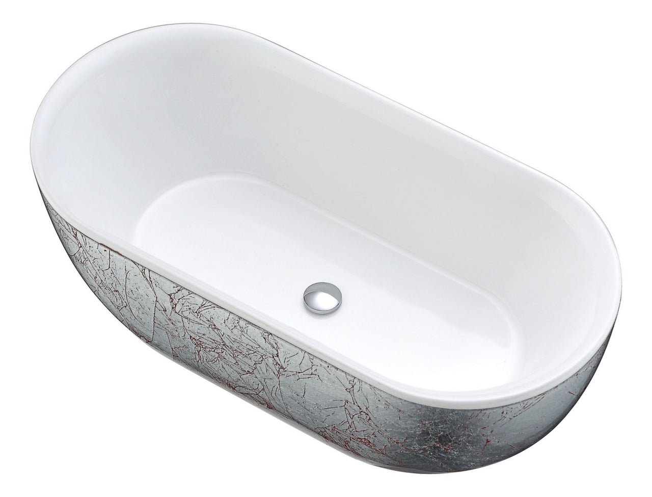 ANZZI Knight Series 6 ft. Freestanding Bathtub in Crimson Snow FreeStanding Bathtub ANZZI 