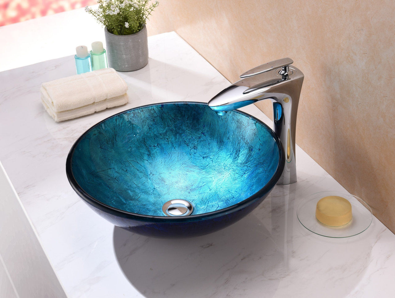 ANZZI Arc Series LS-AZ196 Vessel Sink - Glass Bathroom Sink ANZZI 
