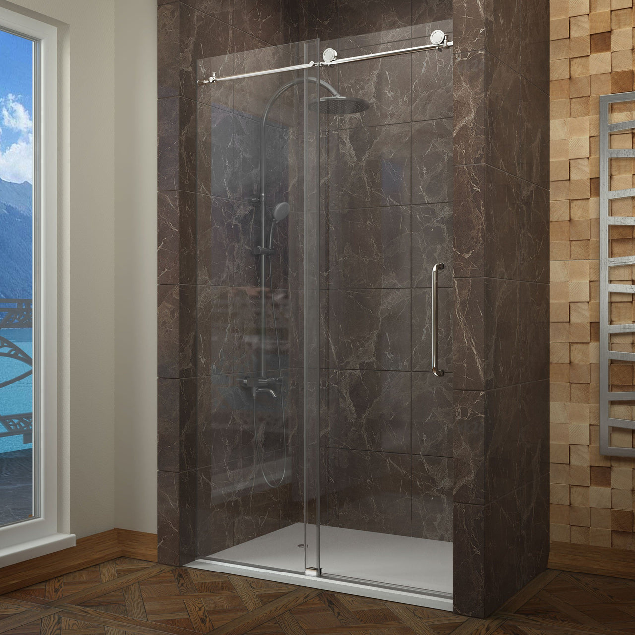 ANZZI MADAM Series SD-AZ13-01CH Shower Doors Shower Doors ANZZI 