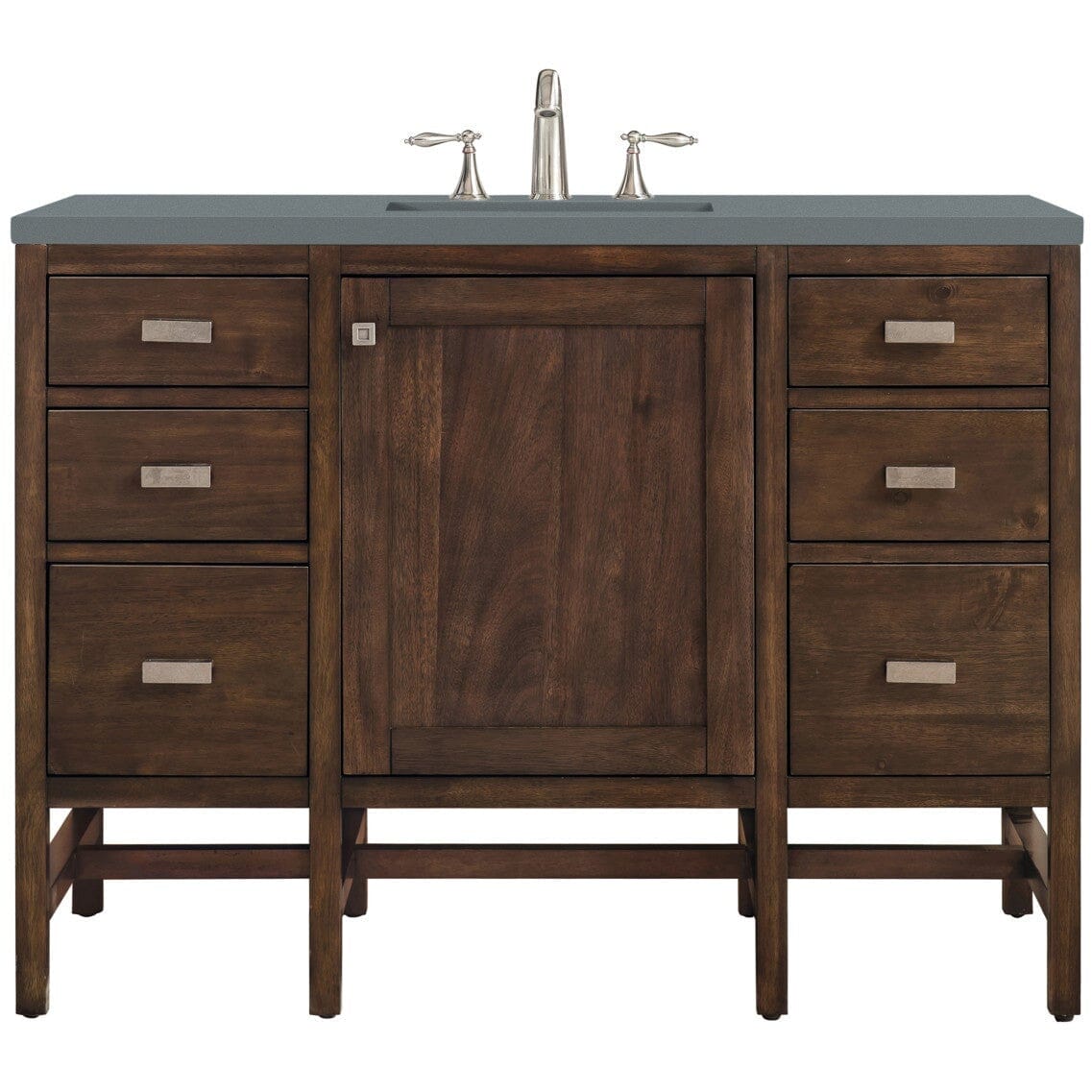 James Martin Addison 48" Single Vanity Vanity James Martin Mid Century Acacia w/ 3 CM Cala Blue Quartz Top 