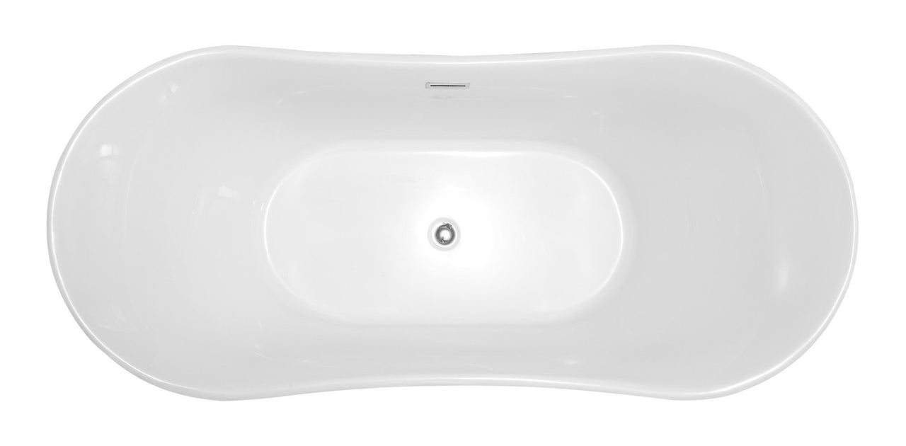 ANZZI Eft Series 5.58 ft. Freestanding Bathtub in White FreeStanding Bathtub ANZZI 