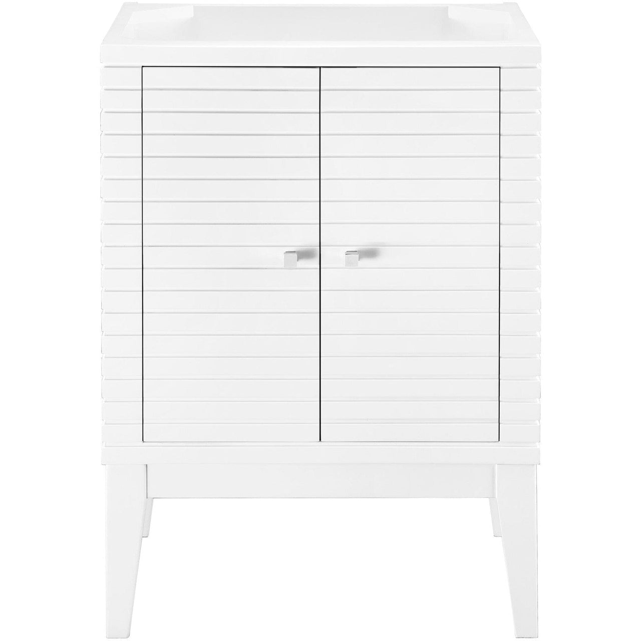 James Martin Linden 24" Single Vanity Cabinet Vanity James Martin Glossy White Cabinet Only 