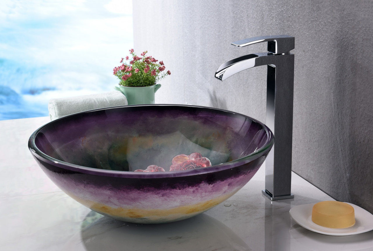 ANZZI Impasto Series LS-AZ220 Vessel Sink - Glass Bathroom Sink ANZZI 