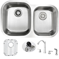 Thumbnail for ANZZI MOORE Series KAZ3220-032B Kitchen Sink Kitchen Sink ANZZI 