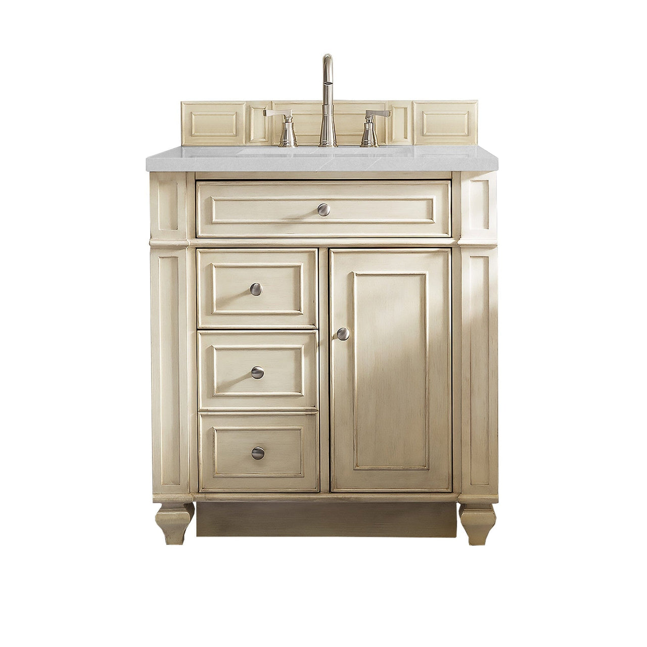 James Martin Bristol 30" Single Vanity Vanity James Martin Vintage Vanilla w/ 3 CM Eternal Serena Quartz Top 