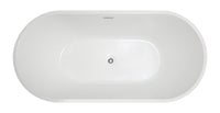 Thumbnail for ANZZI Chand Series 5.58 ft. Freestanding Bathtub in White FreeStanding Bathtub ANZZI 