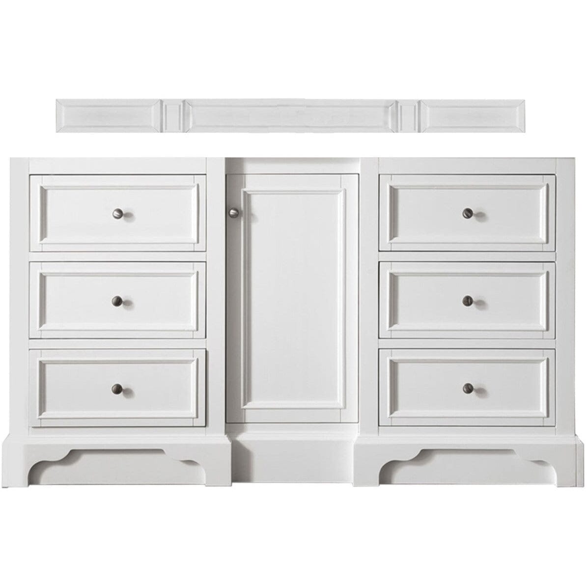 James Martin De Soto 60" Single Vanity Vanity James Martin Bright White Cabinet Only 