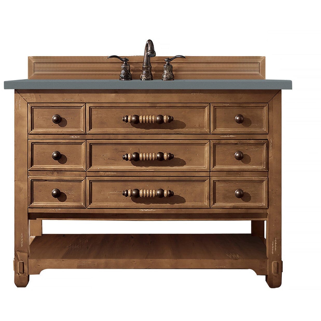 James Martin Malibu 48" Single Vanity Vanity James Martin Honey Alder w/ 3 CM Cala Blue Quartz Top 